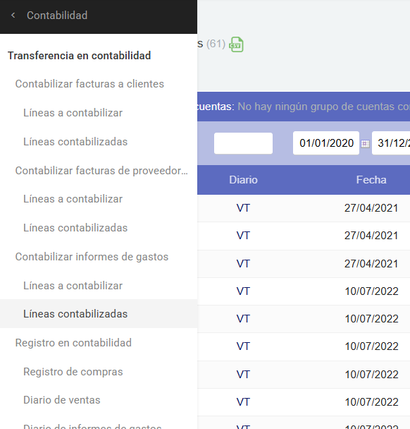 Integraciones contables Dolibarr