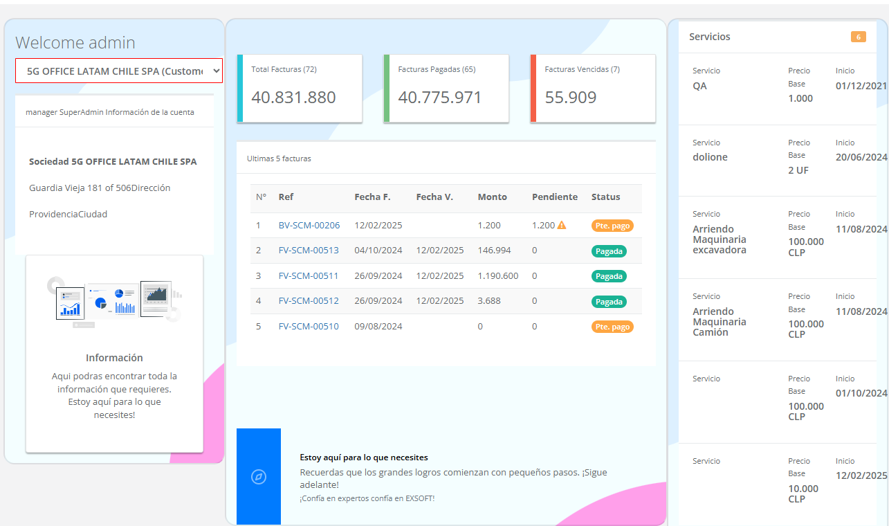 Portal de aceptación de presupuestos