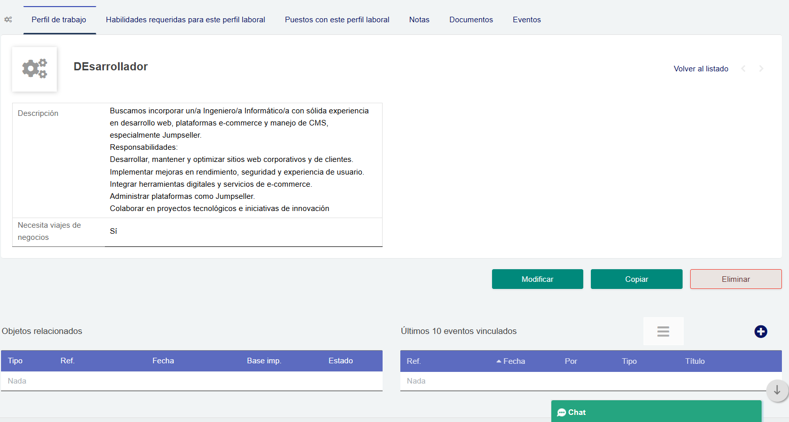 Módulo de Reclutamiento Dolibarr