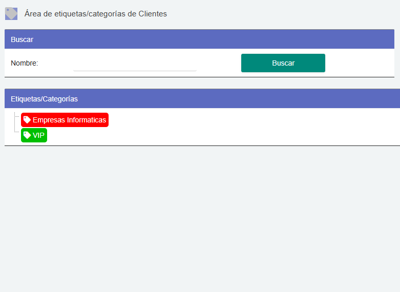 Etiquetas en clientes Dolibarr