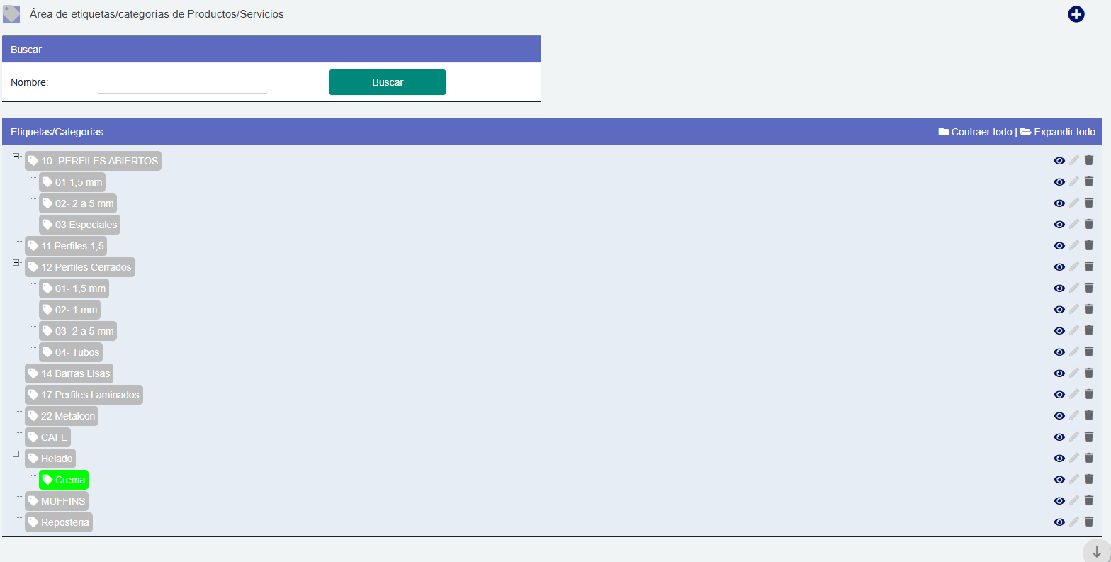Etiquetas y Categorías Dolibarr
