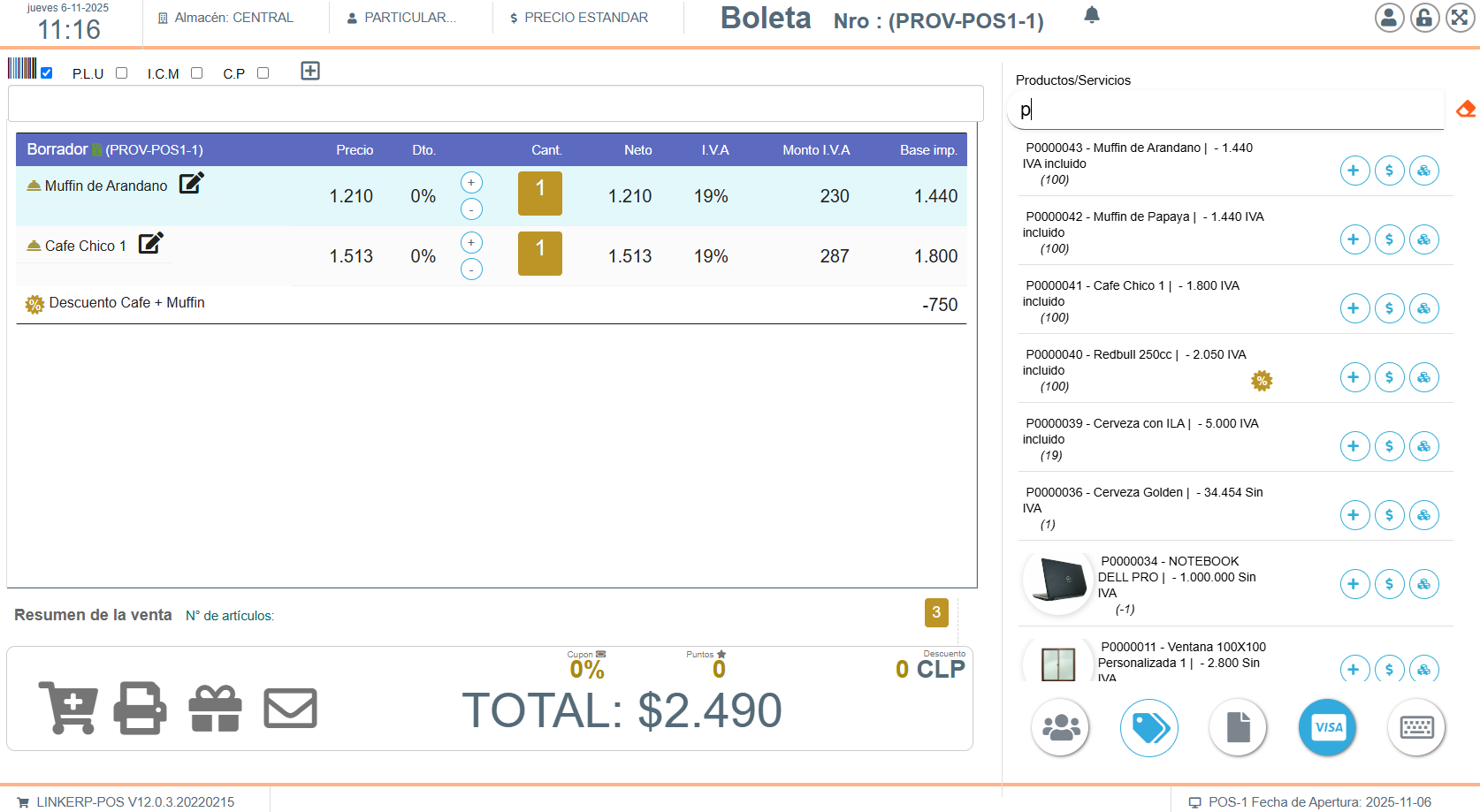 Punto de Venta Dolibarr TakePOS