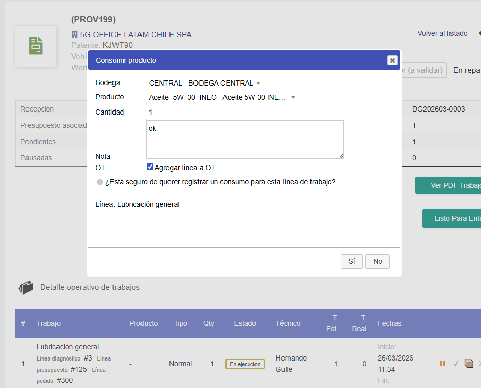 Control de repuestos e inventario para taller